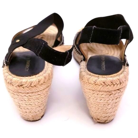 Adrienne Vittadini Women’s Strappy Wedge Sandals Black Size 8 M Shoes - Picture 4 of 7